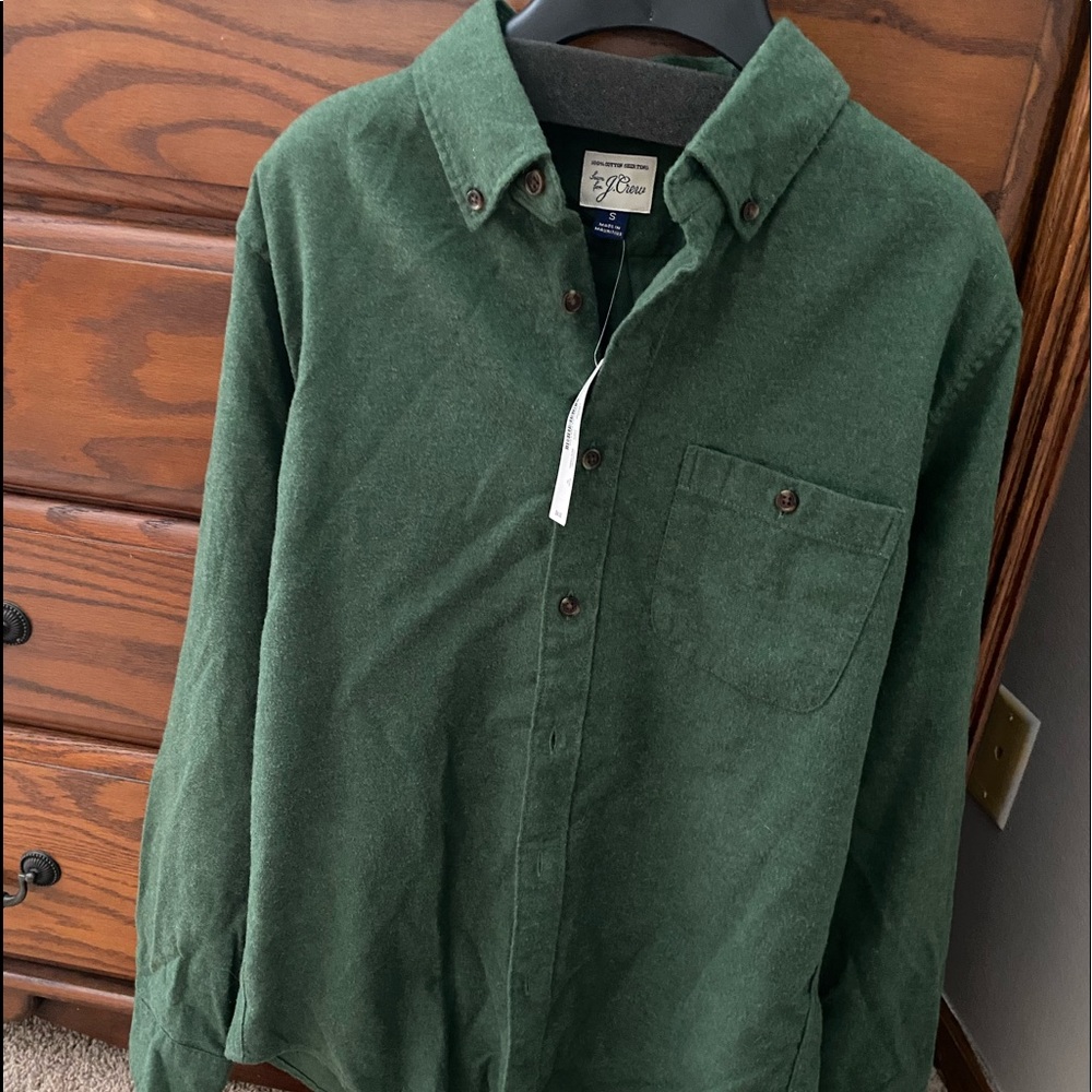 NWT J Crew Slim Fit Fleece Button Down